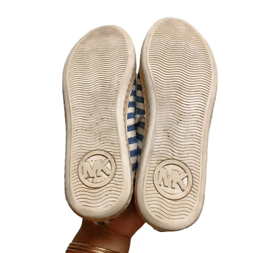 MICHAEL‎ Michael Kors Kristy Lace Up Blue White Sneaker 7.5 M